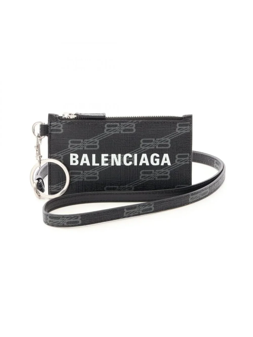 Balenciaga Coin Case Cash BB Monogram Black Fragment